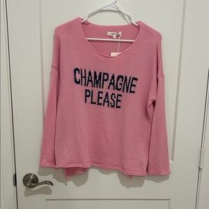 NEW Miracle Pink Knit Long Sleeve with Bold Text